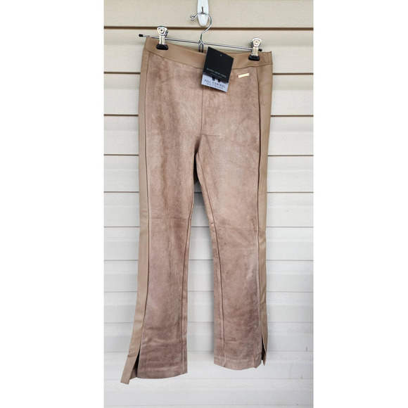 NWT Marc New York Faux Leather & Sued‎ Straight Leg Pull-On Pants Size XS - Picture 1 of 7